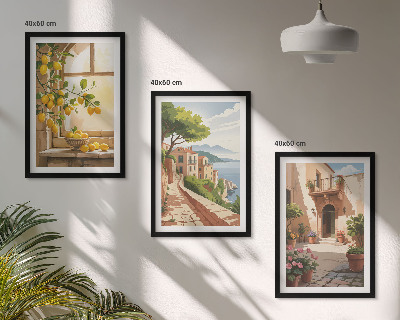 Cadre photo mural Agrumes dans la cuisine d'une ville balnéaire