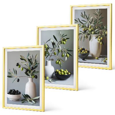 Cadre photo mural Olives dans des vases discrets