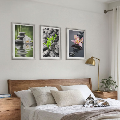 Cadre photo mural Une composition zen apaisante de fleurs et d'eau