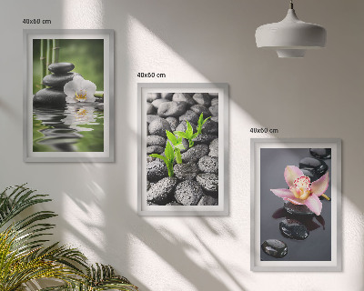 Cadre photo mural Une composition zen apaisante de fleurs et d'eau
