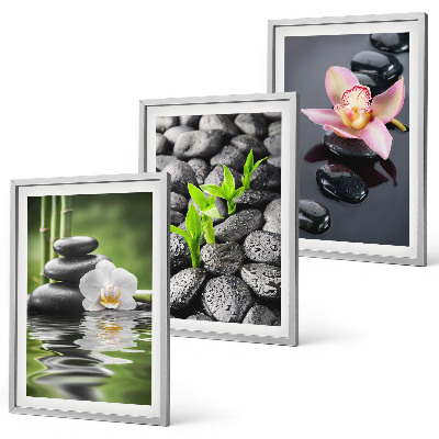 Cadre photo mural Une composition zen apaisante de fleurs et d'eau