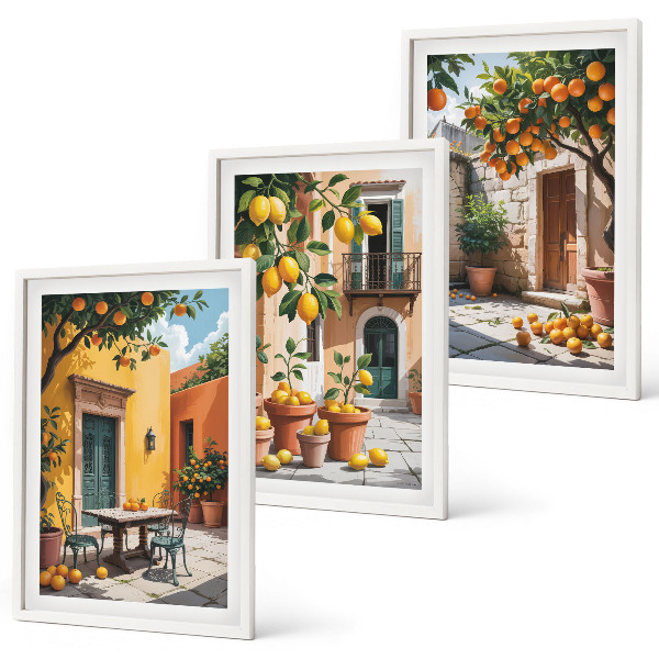 Cadre photo mural Agrumes dans le jardin
