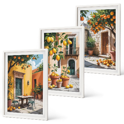 Cadre photo mural Agrumes dans le jardin