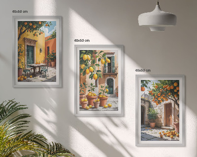 Cadre photo mural Agrumes dans le jardin