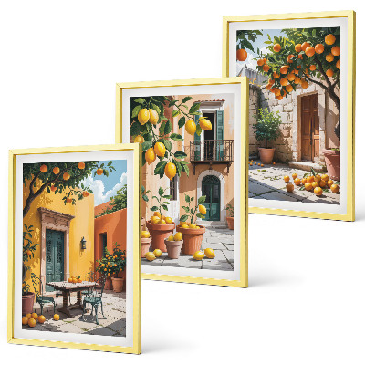 Cadre photo mural Agrumes dans le jardin