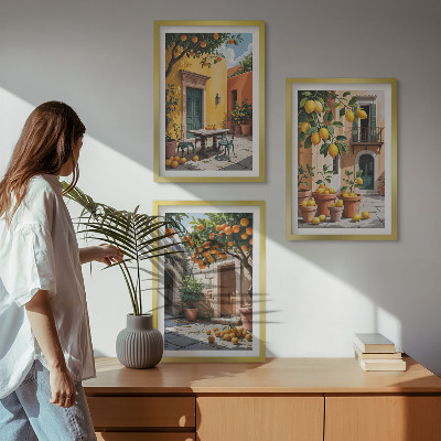 Cadre photo mural Agrumes dans le jardin