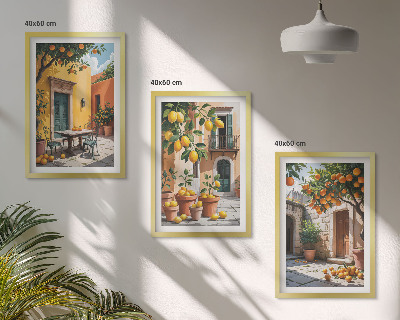 Cadre photo mural Agrumes dans le jardin