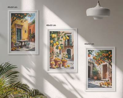 Cadre photo mural Agrumes dans le jardin