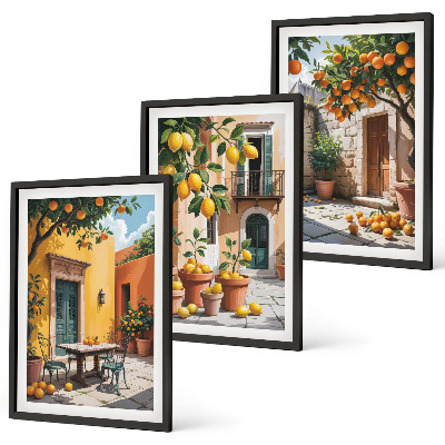 Cadre photo mural Agrumes dans le jardin