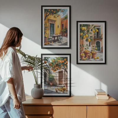 Cadre photo mural Agrumes dans le jardin