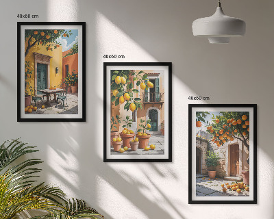 Cadre photo mural Agrumes dans le jardin