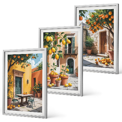 Cadre photo mural Agrumes dans le jardin