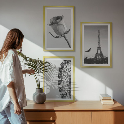 Cadre photo mural Tour Eiffel rose, grande roue
