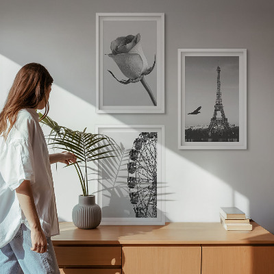 Cadre photo mural Tour Eiffel rose, grande roue