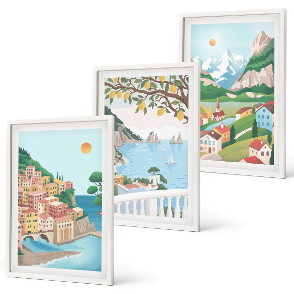 Cadre photo mural Vues pastel de la mer