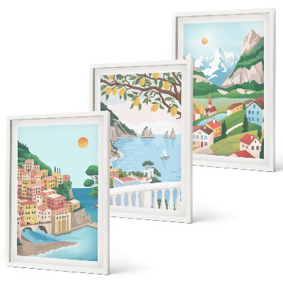 Cadre photo mural Vues pastel de la mer