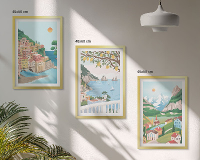 Cadre photo mural Vues pastel de la mer
