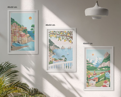 Cadre photo mural Vues pastel de la mer
