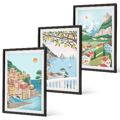 Cadre photo mural Vues pastel de la mer