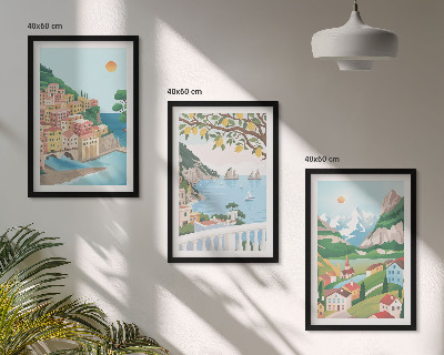 Cadre photo mural Vues pastel de la mer
