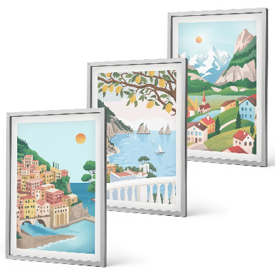 Cadre photo mural Vues pastel de la mer