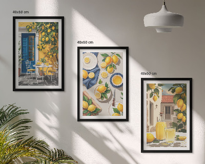 Cadre photo mural Jardin de citronniers avec boissons