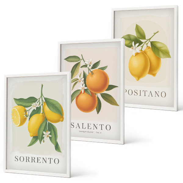 Cadre photo mural Citrons et oranges d'Amalfi