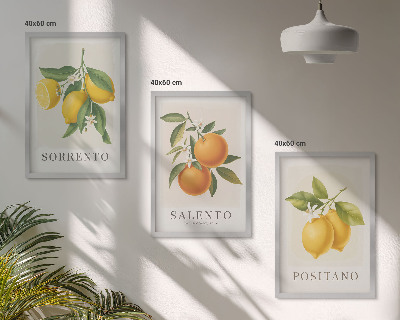 Cadre photo mural Citrons et oranges d'Amalfi