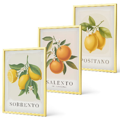 Cadre photo mural Citrons et oranges d'Amalfi