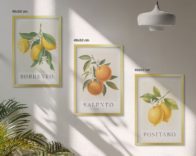 Cadre photo mural Citrons et oranges d'Amalfi