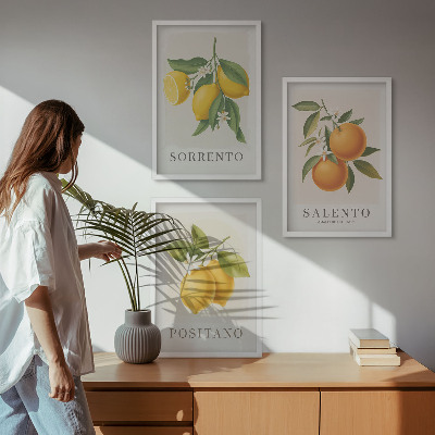 Cadre photo mural Citrons et oranges d'Amalfi