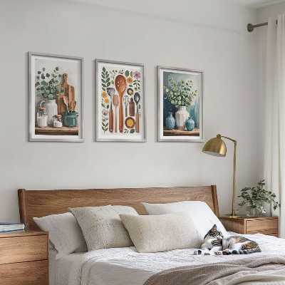 Cadre photo mural Accessoires de cuisine à base de plantes