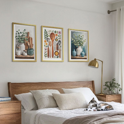 Cadre photo mural Accessoires de cuisine à base de plantes