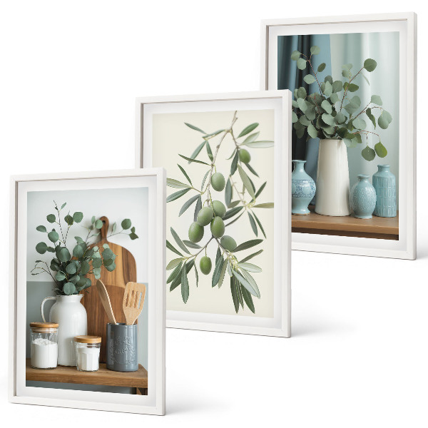 Cadre photo mural Olives vertes eucalyptus