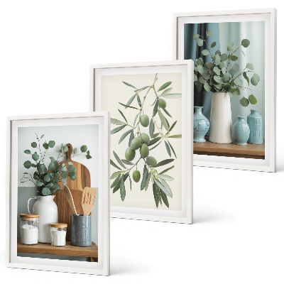 Cadre photo mural Olives vertes eucalyptus