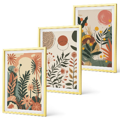 Cadre photo mural Motifs végétaux pastel vintage