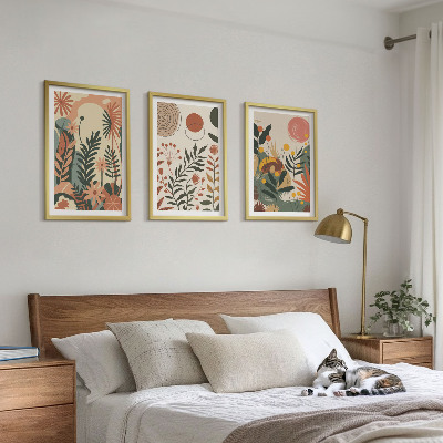 Cadre photo mural Motifs végétaux pastel vintage