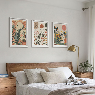 Cadre photo mural Motifs végétaux pastel vintage