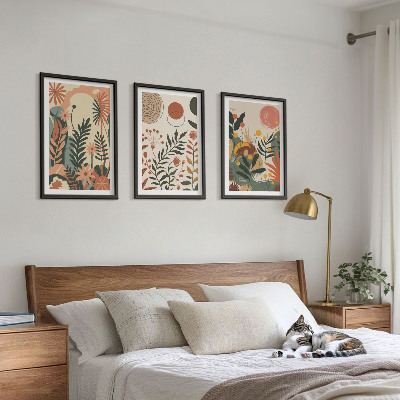 Cadre photo mural Motifs végétaux pastel vintage