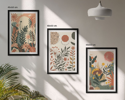 Cadre photo mural Motifs végétaux pastel vintage