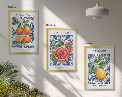 Cadre photo mural Affiches de mode italiennes aux agrumes