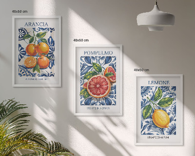 Cadre photo mural Affiches de mode italiennes aux agrumes