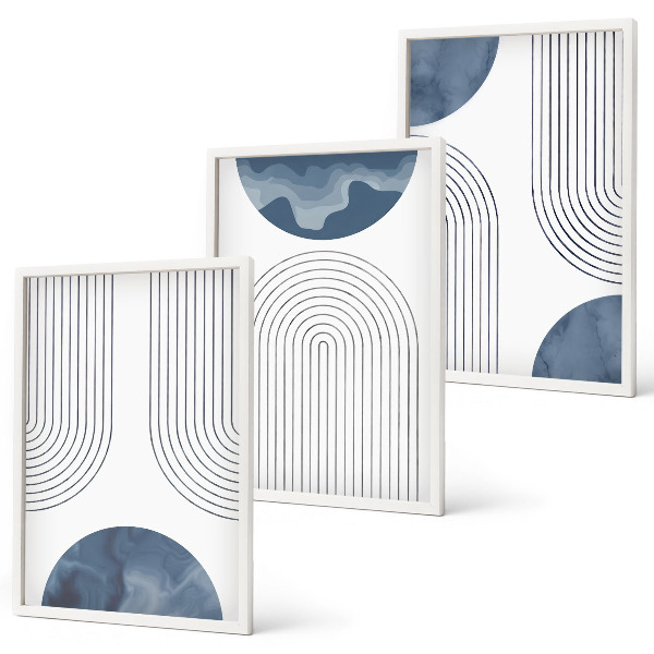 Cadre photo mural Motifs bleus abstraits