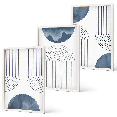 Cadre photo mural Motifs bleus abstraits