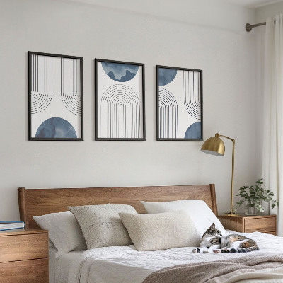 Cadre photo mural Motifs bleus abstraits