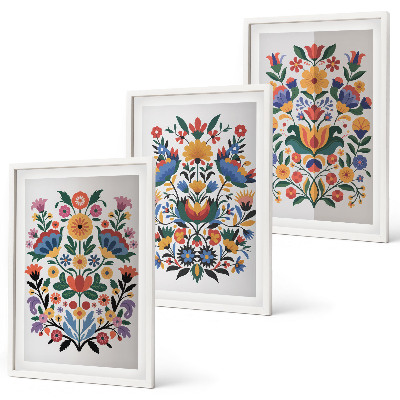 Cadre photo mural Motifs floraux aux couleurs intenses