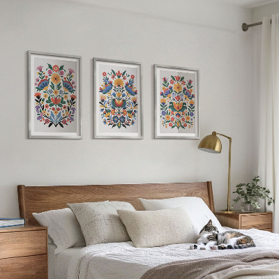 Cadre photo mural Motifs floraux aux couleurs intenses