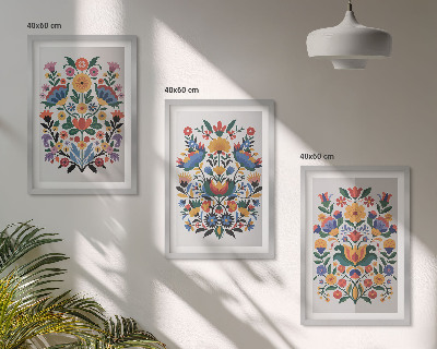 Cadre photo mural Motifs floraux aux couleurs intenses