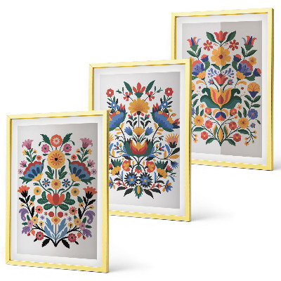 Cadre photo mural Motifs floraux aux couleurs intenses