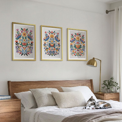 Cadre photo mural Motifs floraux aux couleurs intenses